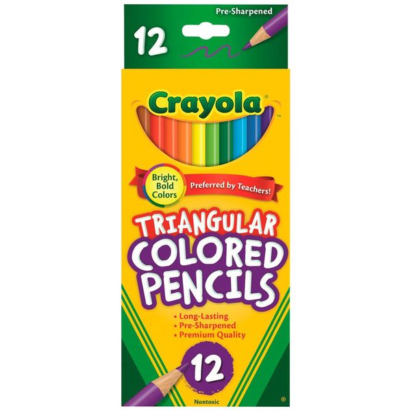 Crayola Triangular Coloured Pencils 12 Pack