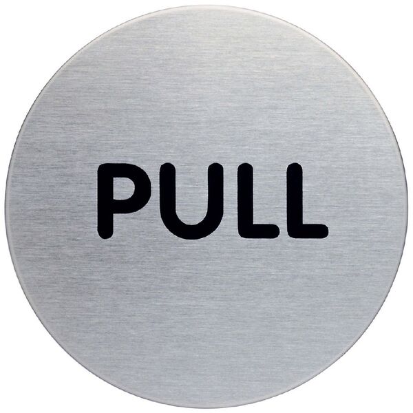 Durable Pull Round Pictogram Sign 65mm