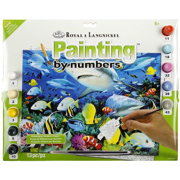 Royal & Langnickel Paint By Numbers Senior Reef Sharks