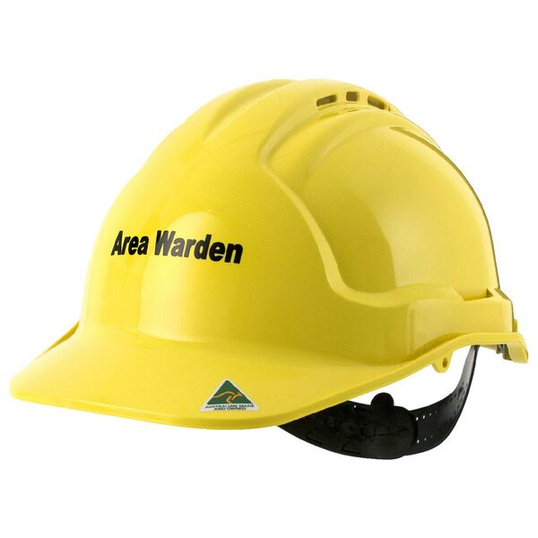 Tuffgard Vented Safety Hard Hat Area Warden Yellow