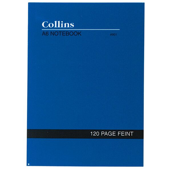 Collins A6 No.901 Feint Ruled Notebook 120 Page