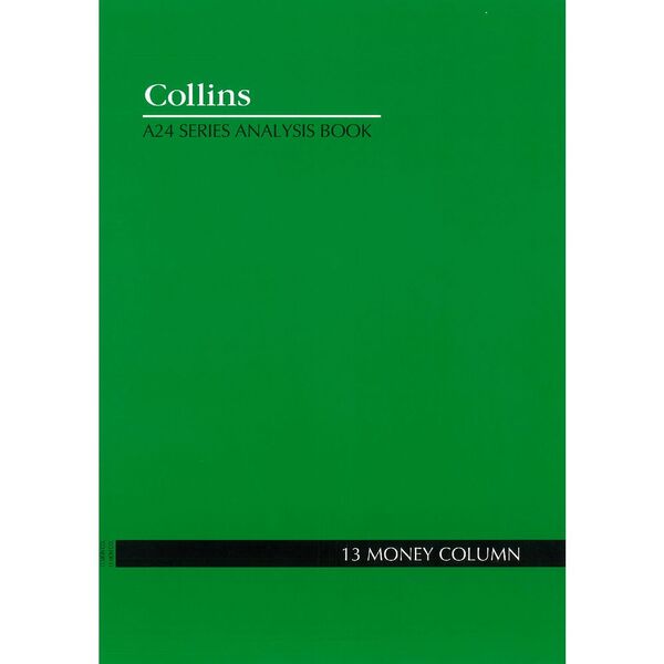 Collins A24 A4 Analysis Book 13 Money Column