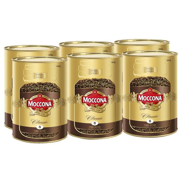 Moccona Classic Dark Instant Coffee 500g 6 Pack
