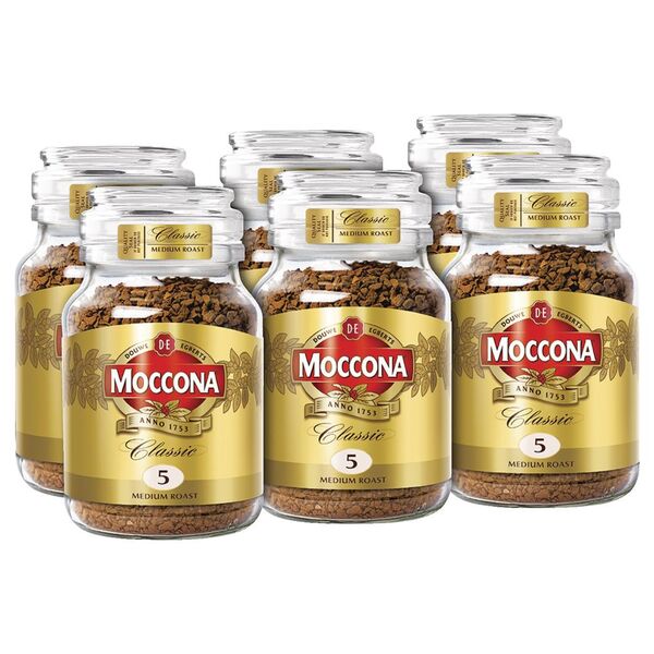 Moccona Classic Medium Roast Coffee 100g Jar 6 Pack