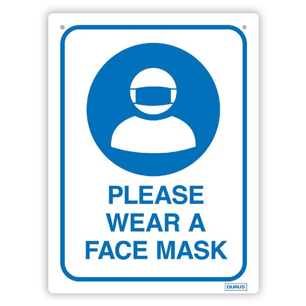 DURUS Please Wear A Face Mask Wall Sign