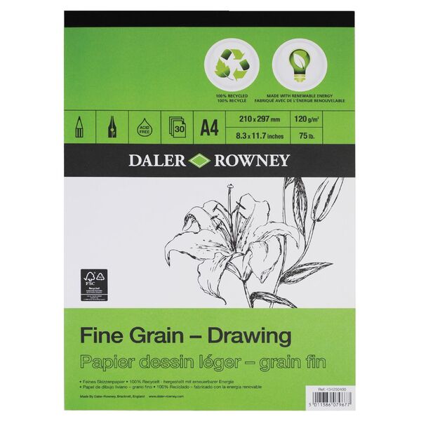 Daler-Rowney Fine Grain Eco Drawing Pad 200gsm A4