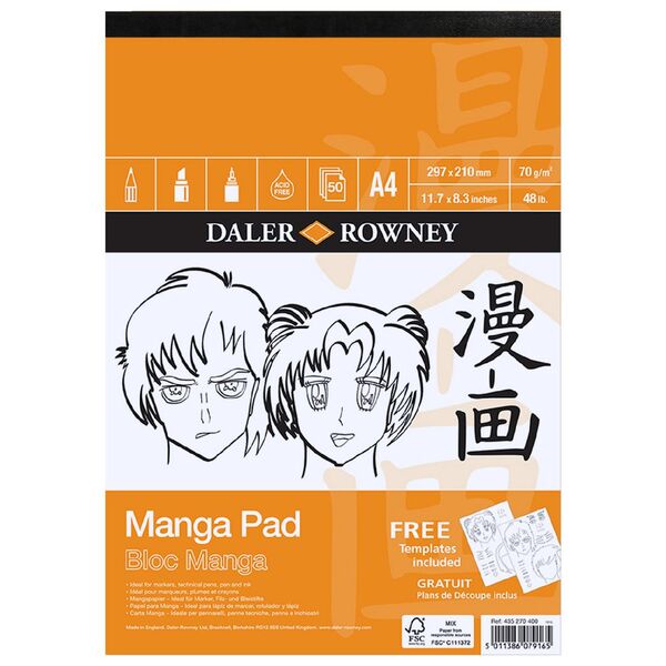Daler-Rowney Manga Pad 70gsm 50 sheets A4