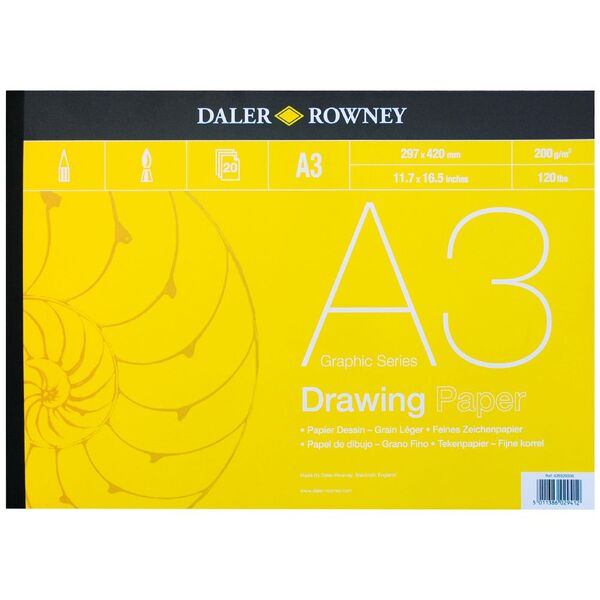 Daler-Rowney Graphic Drawing Pad 200gsm 20 Sheets A3