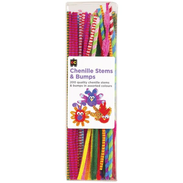 Educational Colours Chenille Sticks 30cm Standard 200 Pack