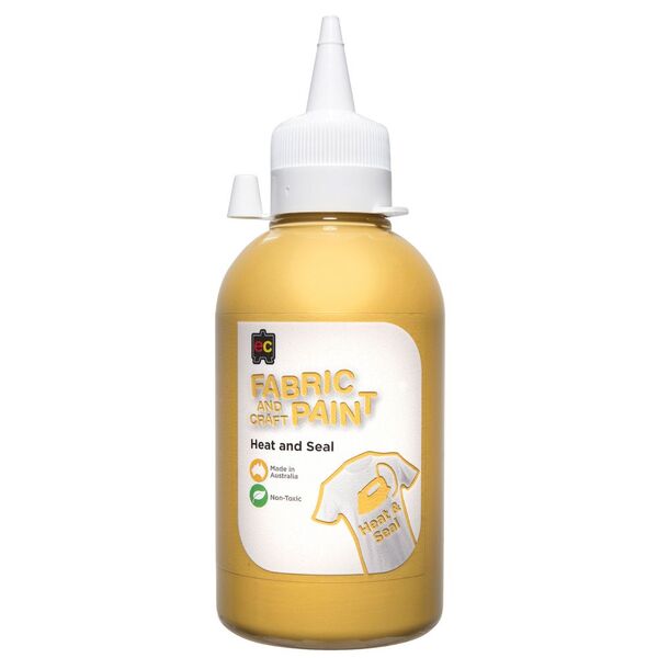 Educational Colours Fabric Craft Paint 250mL Gold