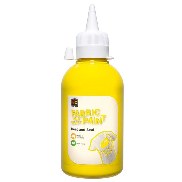 Educational Colours Fabric Craft Paint 250mL Yellow