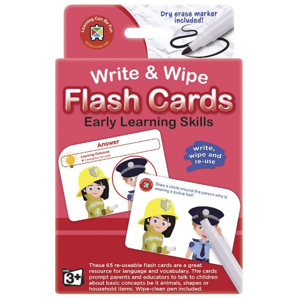 Learning Can Be Fun Write & Wipe Early Learning Flashcards