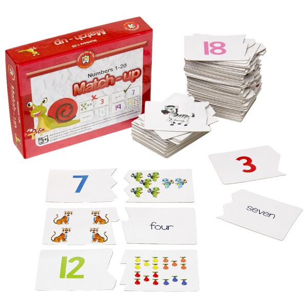 Learning Can Be Fun Numbers 1-20 Match-Up Cards