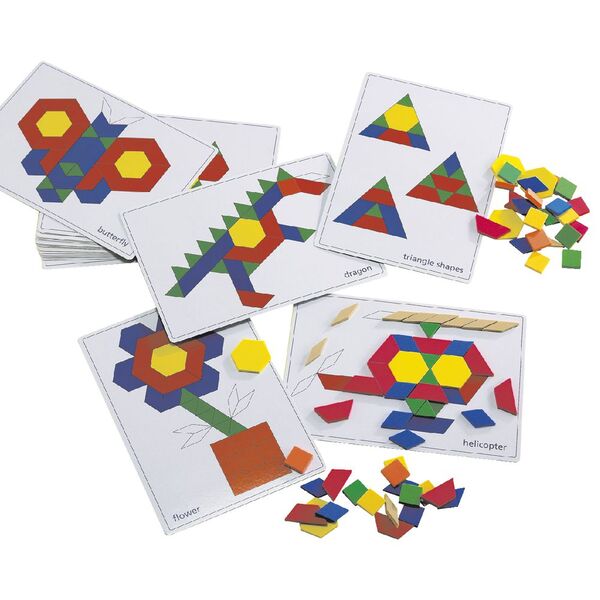 Learning Can Be Fun Pattern Blocks Picture Cards 20 Pack
