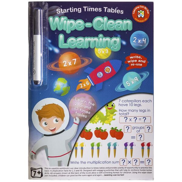 Learning Can Be Fun Wipe Clean Starting Times Tables