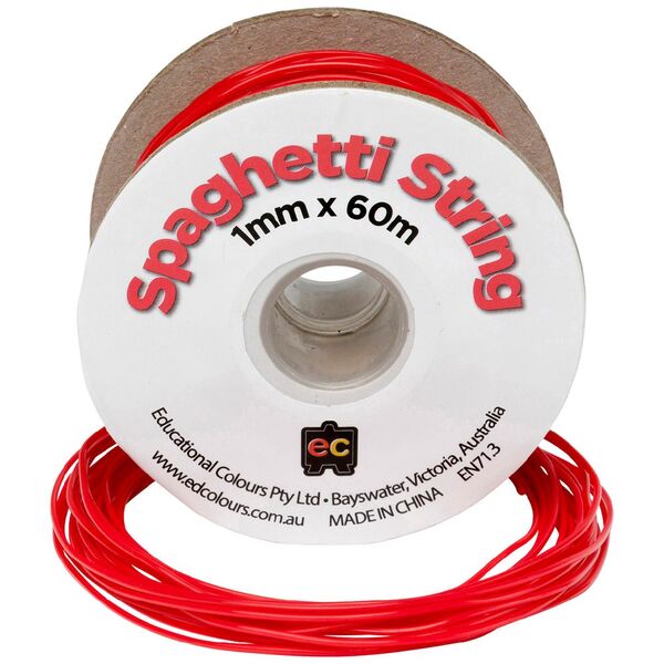 Educational Colours Spaghetti String Red