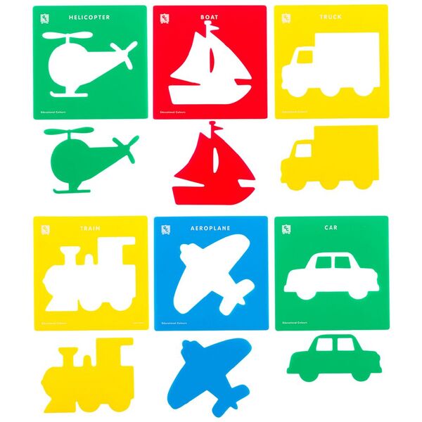 Educational Colours Stencils Transport Set