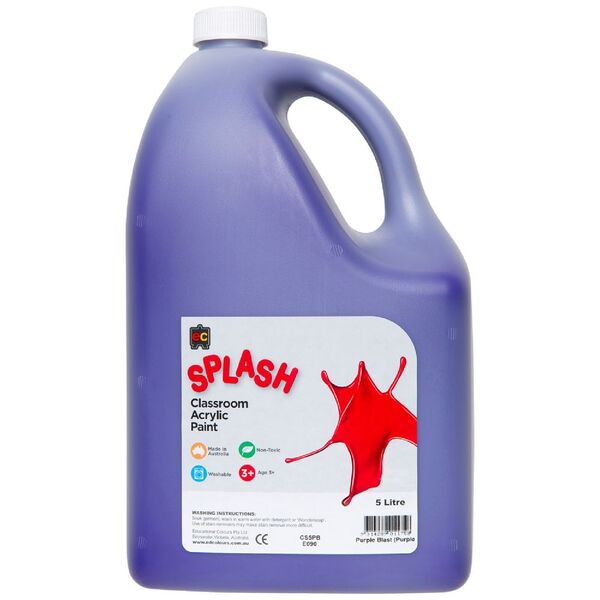 Educational Colours Classroom Splash Paint 5L Purple Blast
