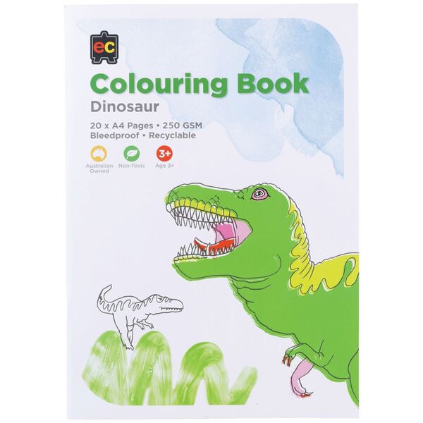 Educational Colours Colouring Book Dinosaurs