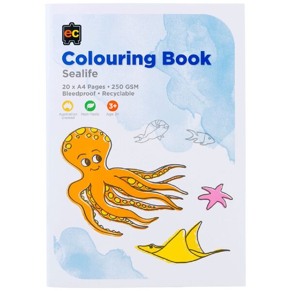 Educational Colours Colouring Book Sea Life