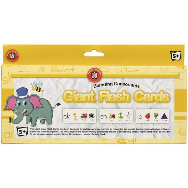 Learning Can Be Fun Blending Consonants Giant Flash Cards