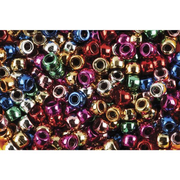 Educational Colours Pony Beads Metallic 1000 Pack