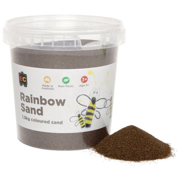 Educational Colours Rainbow Sand 1.3kg Chocolate Brown