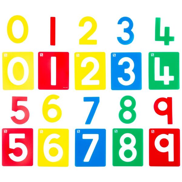 Educational Colours Number Stencils