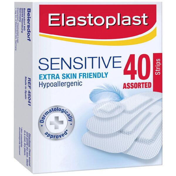 Elastoplast Antibacterial Sensitive Strips 40 Pack