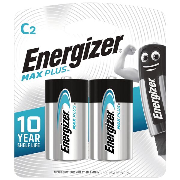Energizer MAX Plus C Alkaline Batteries 2 Pack