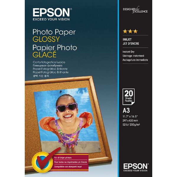 Epson A3 Glossy Photo Paper 20 Pack