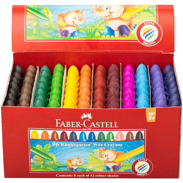 Faber-Castell Kindergarten Wax Crayons 96 Pack