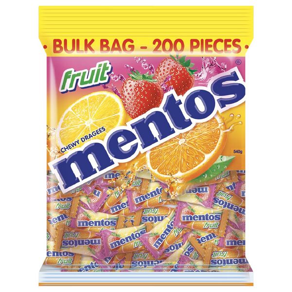 Mentos Fruit Individually Wrapped 200 Pack