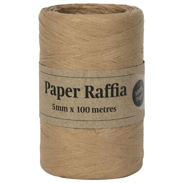 Gift Packaging Paper Raffia 5mm x 100m Kraft