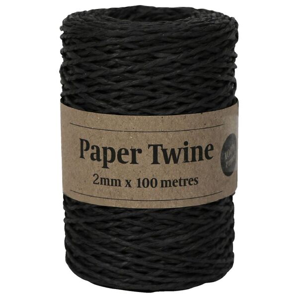 Gift Packaging Paper Twine 2mm x 100 m Black