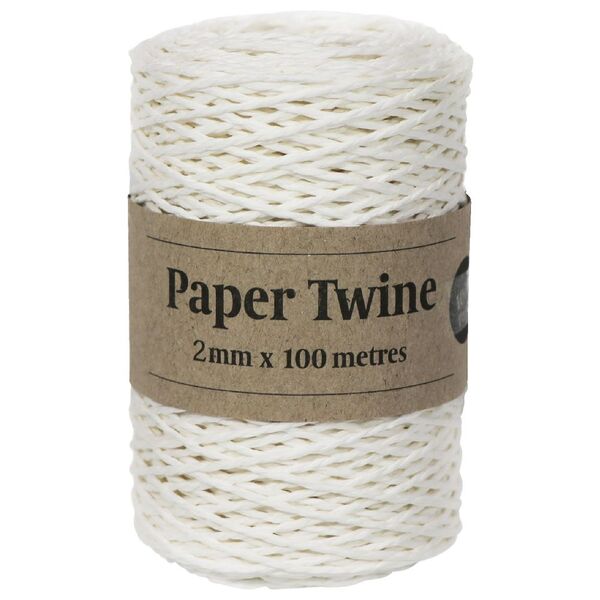 Gift Packaging Paper Twine 2mm x 100 m White