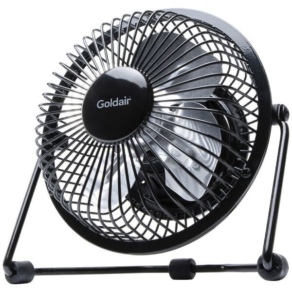 Goldair Usb Mini Fan 10cm Black, Very Small Desk Fans