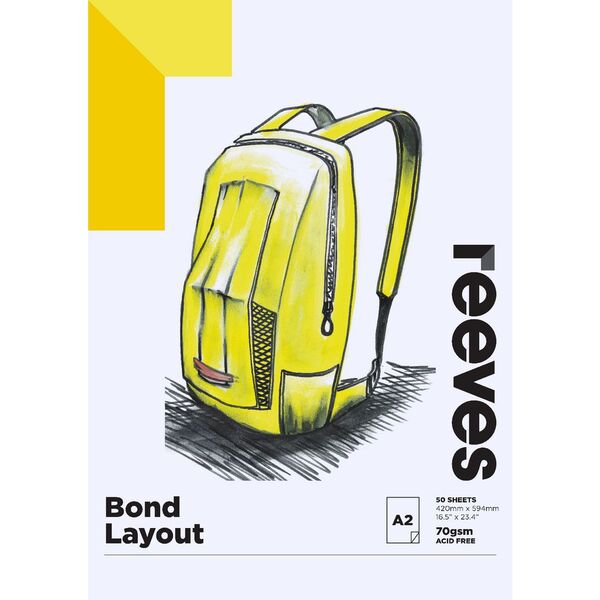 Reeves Bond Layout Pad 70gsm 50 Sheets A2