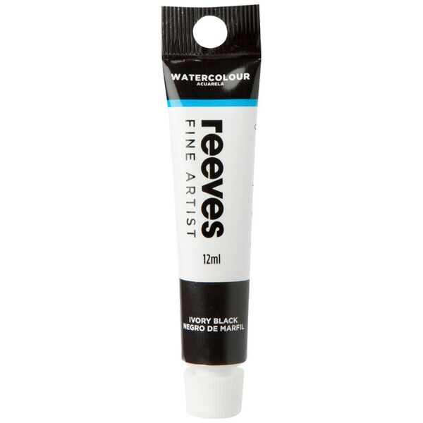 Reeves Watercolour Paint 12mL Ivory Black