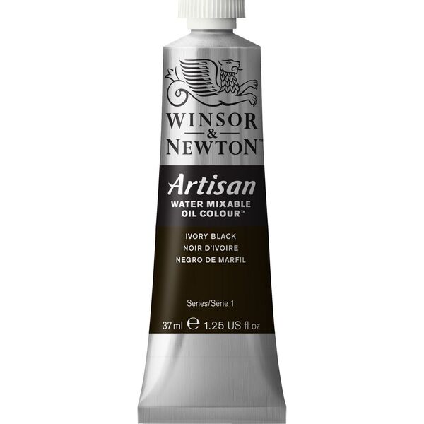 Winsor & Newton Watermixable Oil 37mL Ivory Black S1