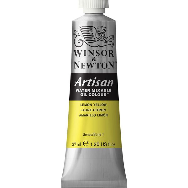 Winsor & Newton Watermixable Oil 37mL Lemon Yellow S1
