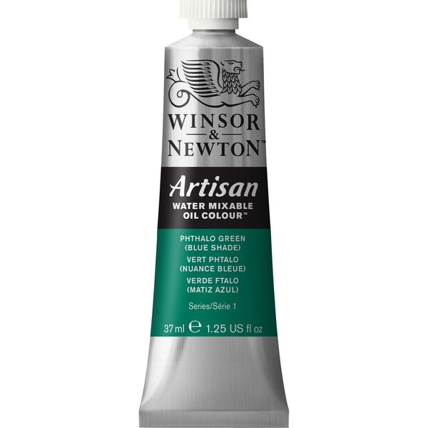 Winsor & Newton Watermixable Oil 37mL Phthalo Green Blue S1