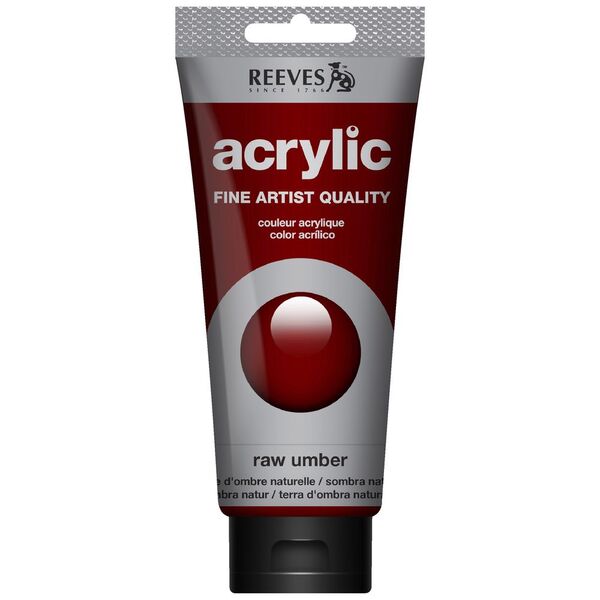 Reeves Artist Acrylic Paint 200mL Raw Umber