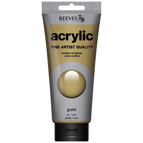 Reeves Artist Acrylic Paint 200mL Gold