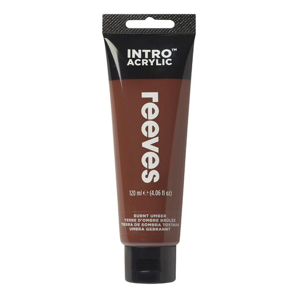 Reeves Intro Acrylic Paint 100mL Burnt Umber