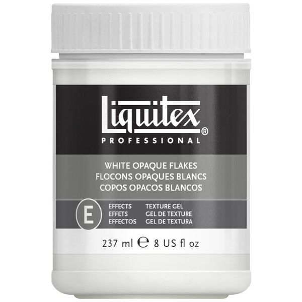 Liquitex Textured Effects White Opaque Flakes Medium 237mL