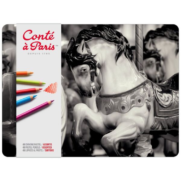 Conte Pastel Pencil Set 48 Pack Assorted