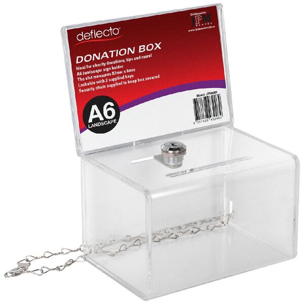Deflecto Ballot/Donation Box A6 Landscape