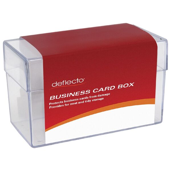 Deflecto Business Card Storage Box Large
