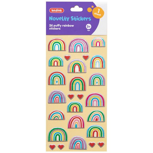 Kadink Puffy Stickers 1 Sheet Rainbow